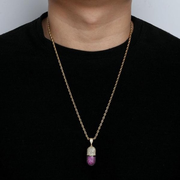 Unscrewable Pill Storage Pendant Rope Chain - Picture 3 of 3